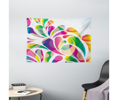 Leaf Shape Vivid Forms Wide Tapestry