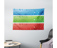 Water Drops on a Plastic Wide Tapestry