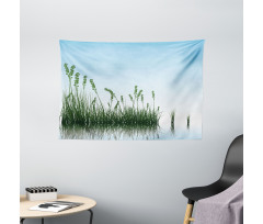 Scenery Lake Bushes Wide Tapestry