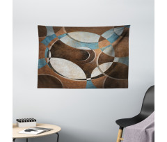 Grunge Vintage Rounds Wide Tapestry