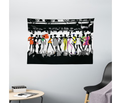 Modern Colorful Fashion Wide Tapestry