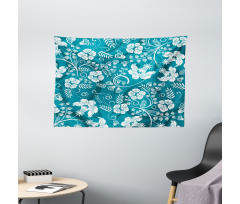 Floral Romantic Beams Wide Tapestry