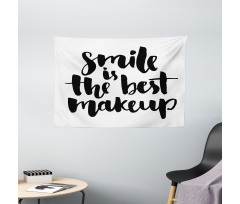 Smile Motivational Letter Wide Tapestry