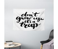 Motivational Life Letters Wide Tapestry