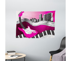 Urban Bass Guitar Rock Wide Tapestry