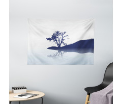 Lonely Tree by Lake Wide Tapestry