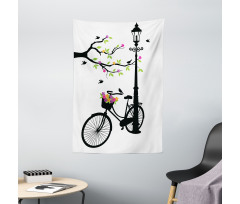 Spring Tree Birds Bike Tapestry