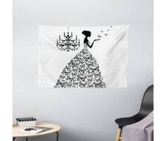 Love Country Wedding Wide Tapestry