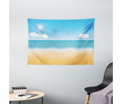 Relaxing Sunny Seaside Wide Tapestry