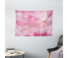 Abstract Vintage Triangles Wide Tapestry