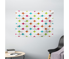Modern Graphic Mosaic Wide Tapestry