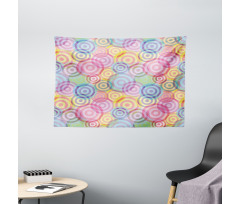 Geometric Circles Rounds Wide Tapestry