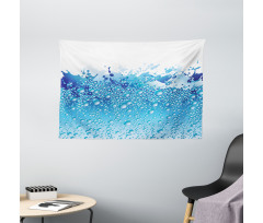 Bubbles Splashes Drops Wide Tapestry