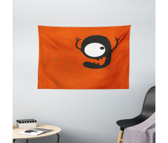 Cartoon Letter G Monster Wide Tapestry