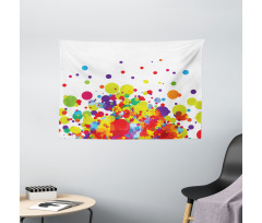 Abstract Circle Rounds Wide Tapestry