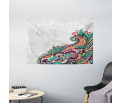Floral Tribal Paisley Wide Tapestry