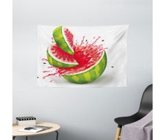 Watermelon Cuts Juice Wide Tapestry