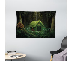 Surreal Forest House Wide Tapestry