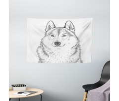 Woods Animal Wolf Wide Tapestry