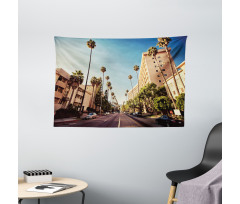 Beverly Hills Street View Wide Tapestry