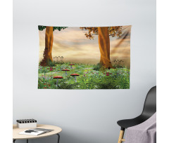 Enchanted Woods Sunset Wide Tapestry