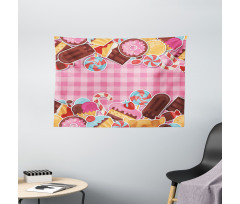 Candy Cookie Sugar Cake Wide Tapestry