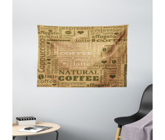 Hot Coffee Beverage Wide Tapestry