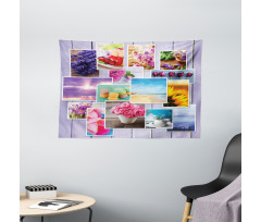 Flowers and Macaroons Wide Tapestry