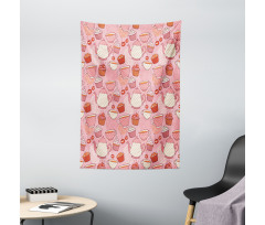 Teapots Cups Cakes Tapestry
