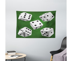 Casino Rolling Dice Set Wide Tapestry