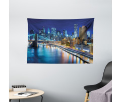 View of New York City Wide Tapestry