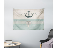 Vintage Marine Anchor Wide Tapestry