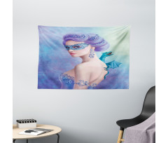 Fantasy Snow Queen Wide Tapestry