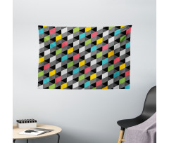Abstract Art Style Wide Tapestry
