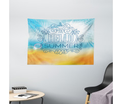 Abstract Sunny Seashore Wide Tapestry