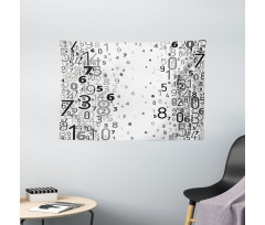 Mathematic Numbers Image Wide Tapestry