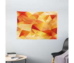 Orange Triangles Art Wide Tapestry