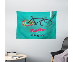 Retro Bicycle Design Wide Tapestry