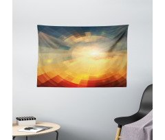 Sunbeams in Clear Sky Wide Tapestry