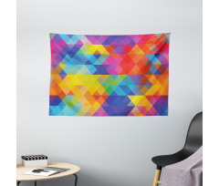 Geometric Blurry Art Wide Tapestry