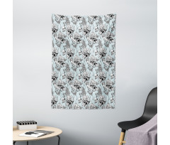 Pond Water Flowers Tapestry