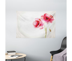 Red Poppies Vivid Spring Wide Tapestry