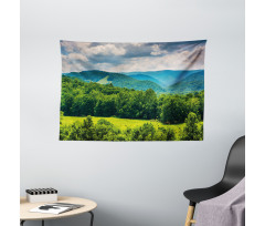 Landscape of Mountains Wide Tapestry