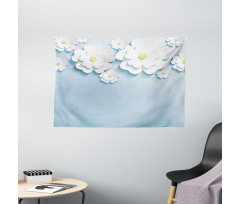 Abstract Cherry Blossom Wide Tapestry