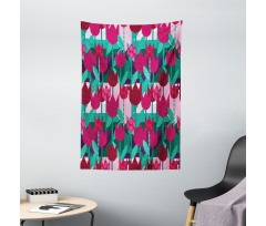 Abstract Tulips Flowers Tapestry