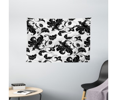 Abstract Leaf Ivy Swirl Wide Tapestry