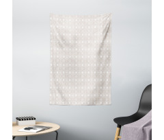 Pastel Flowers and Dots Tapestry