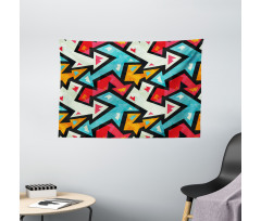 Psychedelic Arrows Wide Tapestry