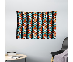 Modern Hexagon Design Wide Tapestry