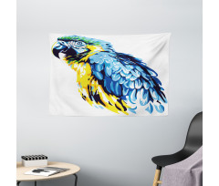 Exotic Parrot Painting Wide Tapestry